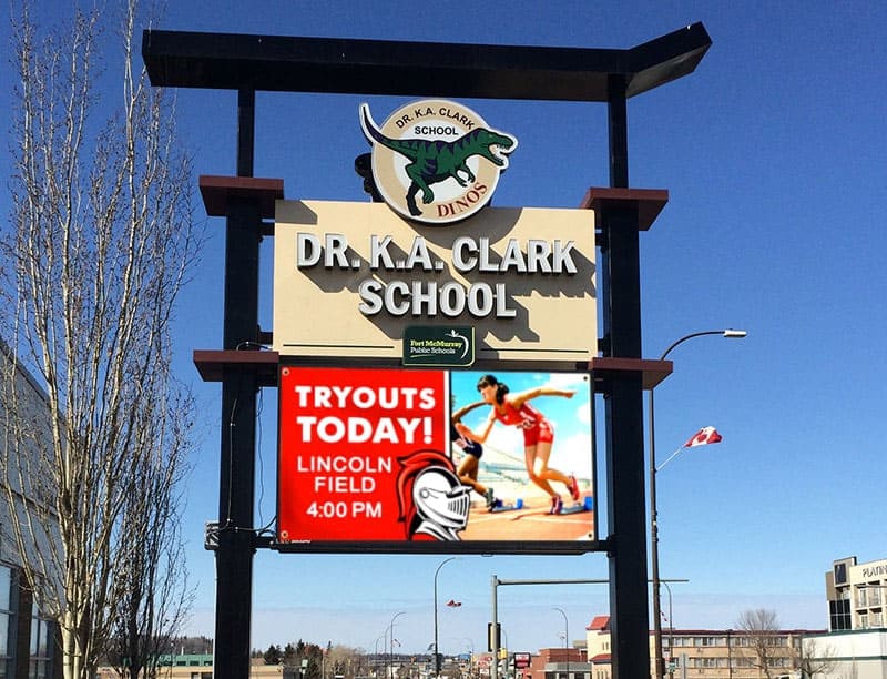 LED Digital School Sign