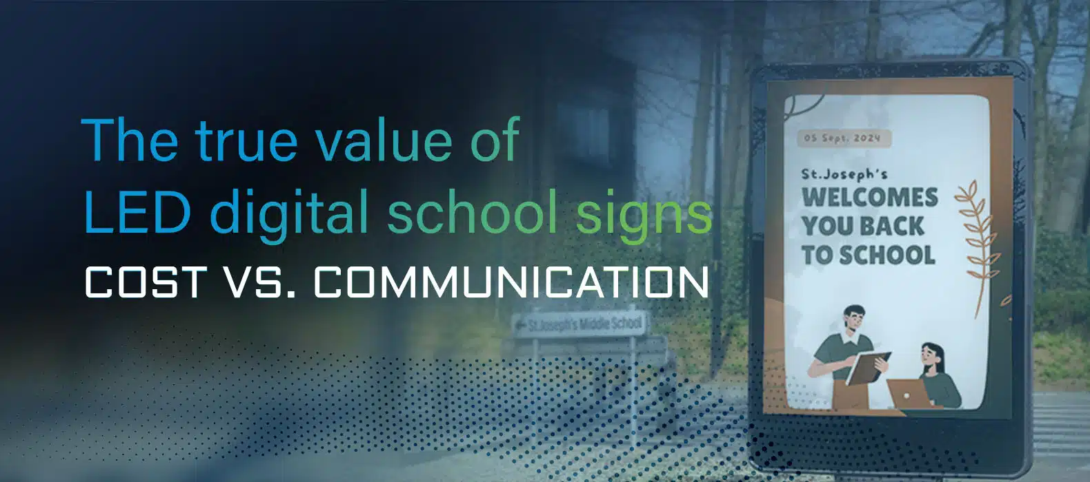 LED Outdoor Digital School Sign